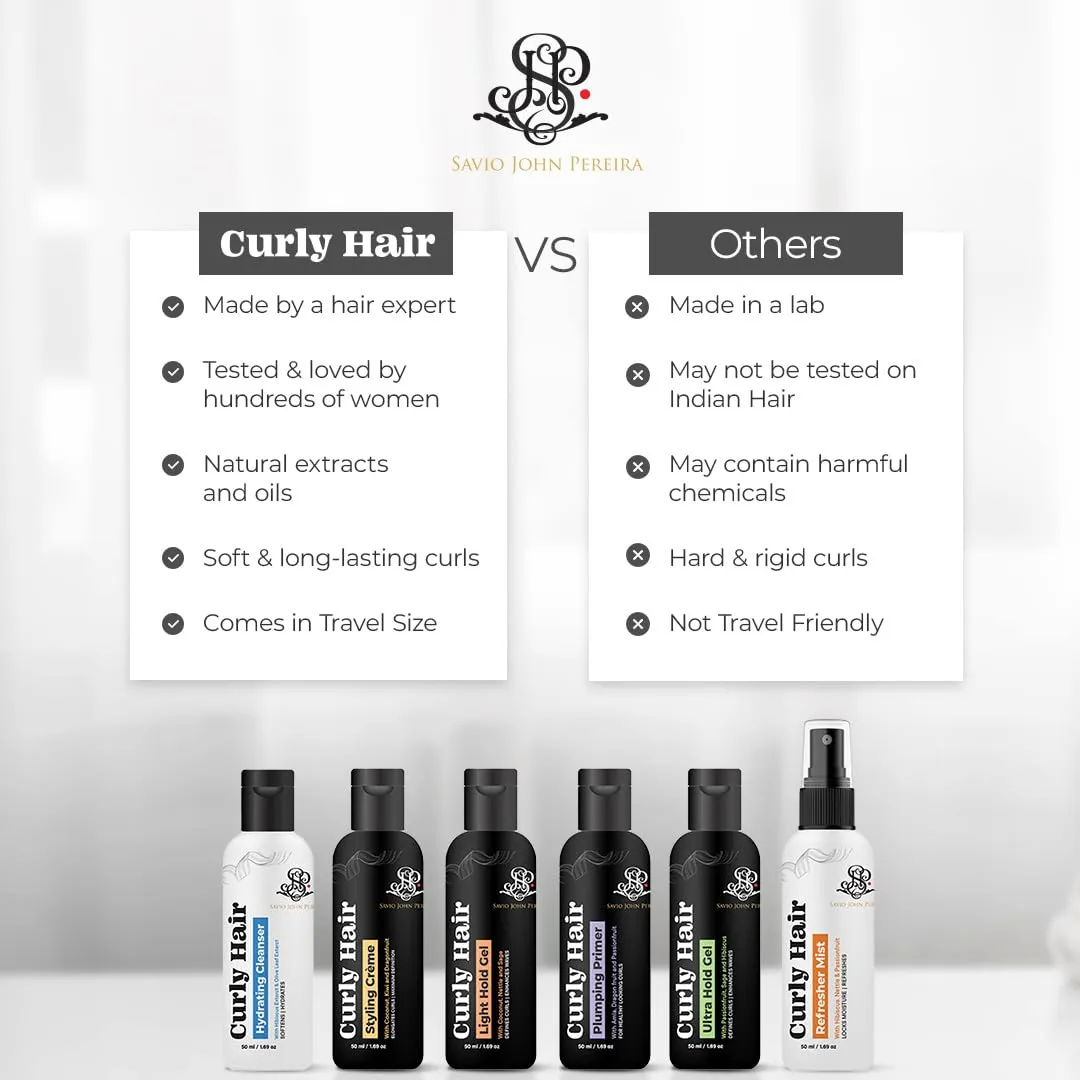 Curly Hair Hydrating Cleanser and Ultra Gel Combo | Wavy & Curly Hair Products | Curly hair care | Magic hair care for curls | Shea butter | Coconut | Created by Savio John Pereira (Pack of 2)