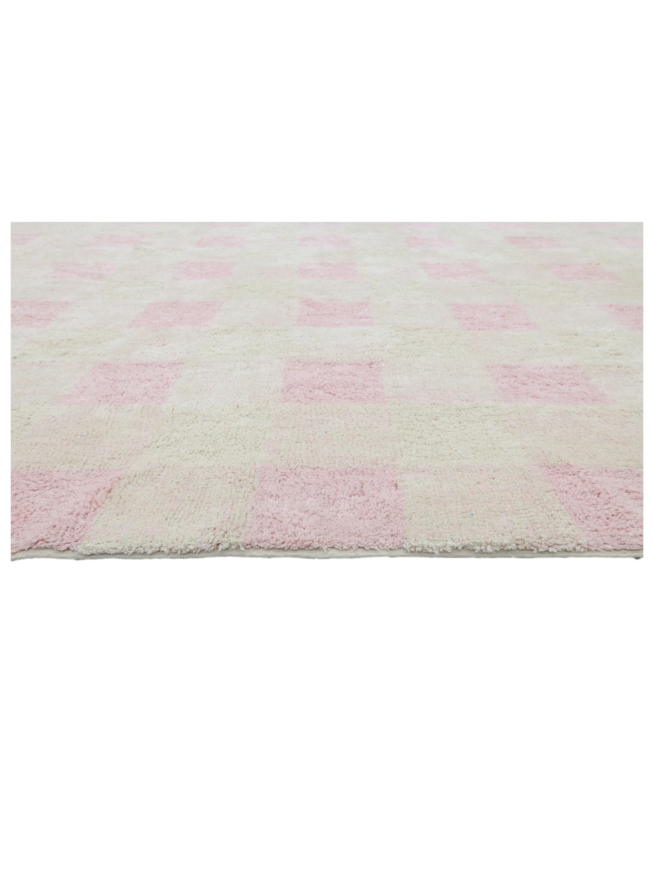 Soft Pink Gingham Rug