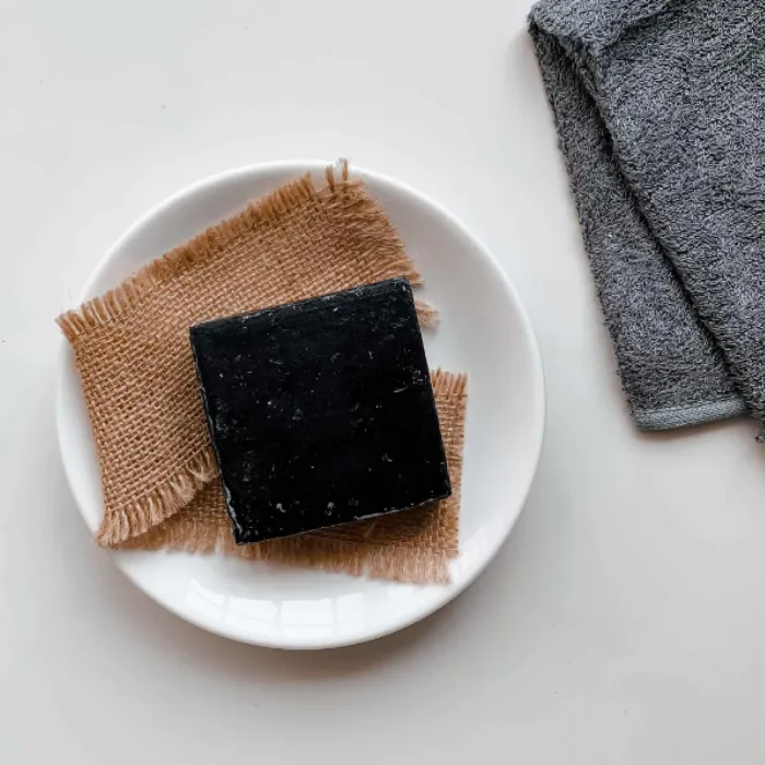 The Hive Bamboo Charcoal Handmade Face Soap (100g)