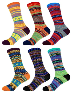 Women's Vintage Knitted Colorful Socks
